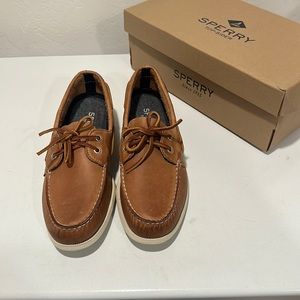 NWT Sperry 2-Eye J.Crew Tan Top Sliders